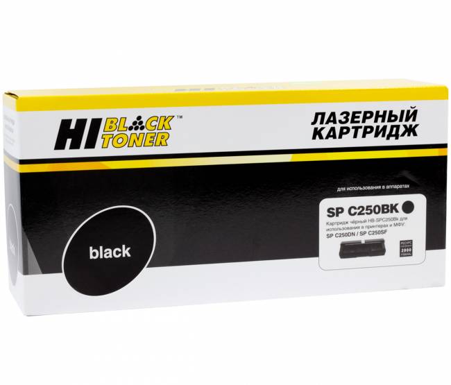 Картридж Hi-Black (HB-SPC250Bk) для Ricoh Aficio SP C250DN/C250SF/C260/C260/C261SF, Bk, 2K — для бизнеса и офиса Картридж Hi-Black (HB-SPC250Bk) для Ricoh Aficio SP C250DN/C250SF/C260/C260/C261SF, Bk, 2K — для бизнеса и офиса