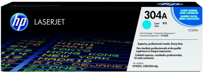 Тонер-картридж HP 304A Cyan Original LaserJet Print Cartridge (CC531A) — для бизнеса и офиса
