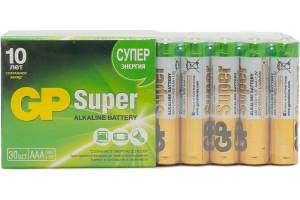 Алкалиновые батарейки GP Super Alkaline 24А ААA - 30 шт. в пленке GP 4670012295044
