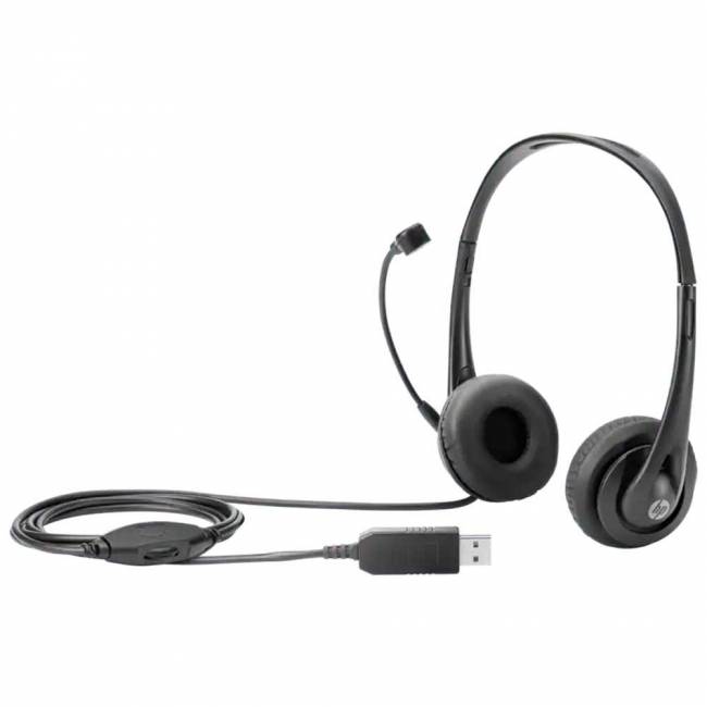 Наушники HP Stereo USB Headset T1A67AA — для бизнеса и офиса Наушники HP Stereo USB Headset T1A67AA — для бизнеса и офиса