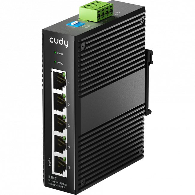 Промышленный коммутатор Cudy IF1005 — для бизнеса и офиса Промышленный коммутатор Cudy IF1005 — для бизнеса и офиса