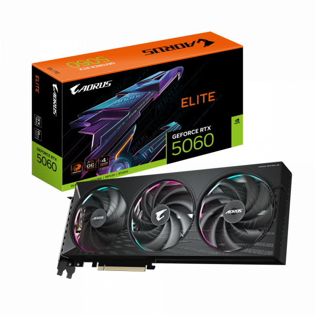 Видеокарта GIGABYTE GV-N5060AORUS E-8GD — для бизнеса и офиса Видеокарта GIGABYTE GV-N5060AORUS E-8GD — для бизнеса и офиса