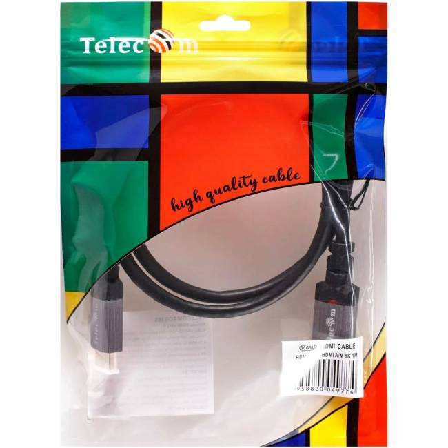Кабель HDMI 19M/M,ver. 2.1, 8K@60 Hz 1m метал разъемы, Telecom <TCG365-1M> Telecom TCG365-1M — для бизнеса и офиса Кабель HDMI 19M/M,ver. 2.1, 8K@60 Hz 1m метал разъемы, Telecom <TCG365-1M> Telecom TCG365-1M — для бизнеса и офиса