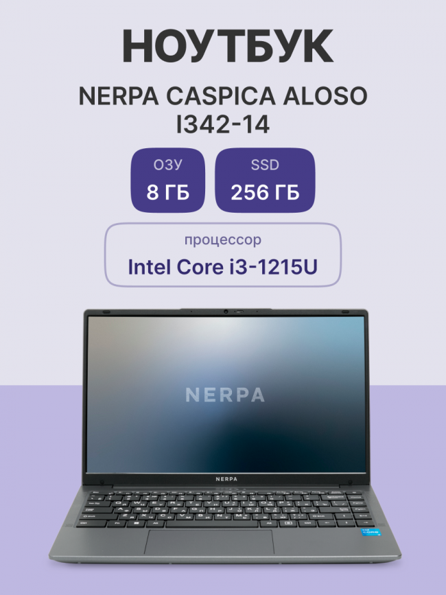Ноутбук Nerpa Caspica I342 (I342-14MB082600G) — для бизнеса и офиса Ноутбук Nerpa Caspica I342 (I342-14MB082600G) — для бизнеса и офиса