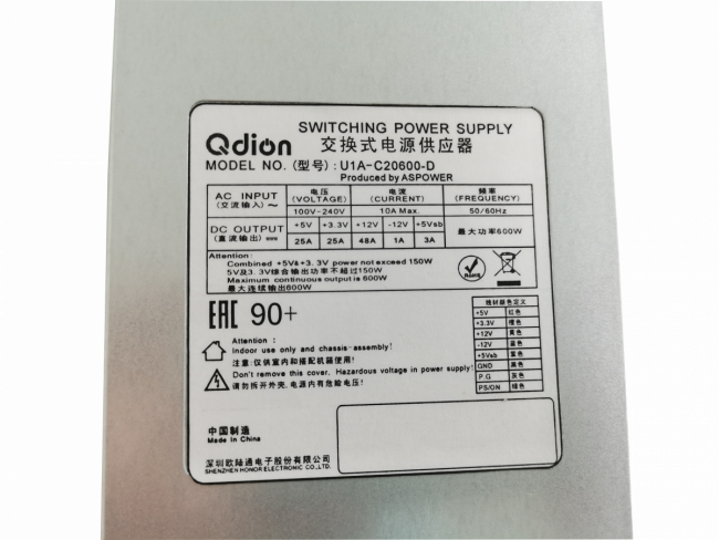 Серверный блок питания Qdion Model PSR1-0600-C — для бизнеса и офиса Серверный блок питания Qdion Model PSR1-0600-C — для бизнеса и офиса