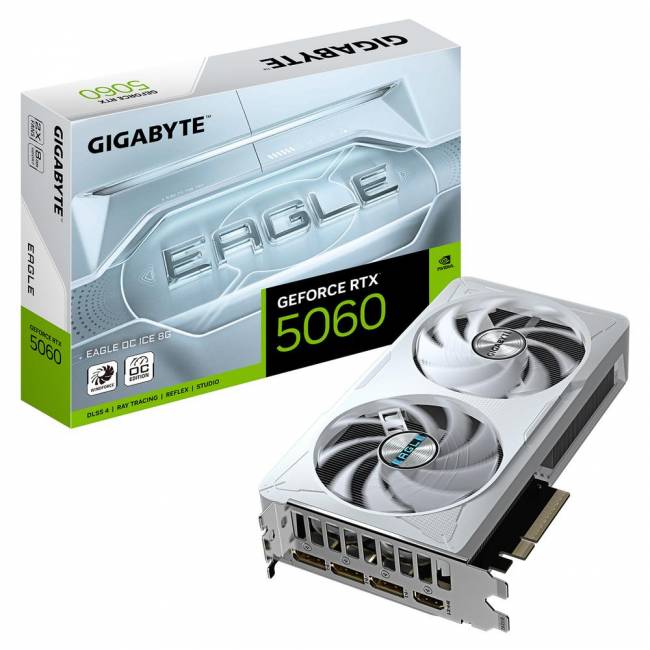 Видеокарты Gigabyte GV-N5060EAGLEOC ICE-8GD — для бизнеса и офиса Видеокарты Gigabyte GV-N5060EAGLEOC ICE-8GD — для бизнеса и офиса