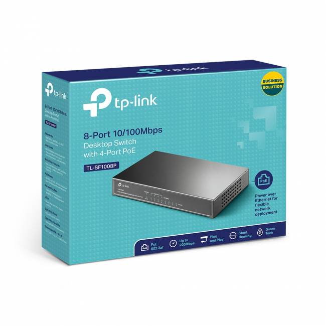 Коммутатор TP-Link TL-SF1008P — для бизнеса и офиса Коммутатор TP-Link TL-SF1008P — для бизнеса и офиса