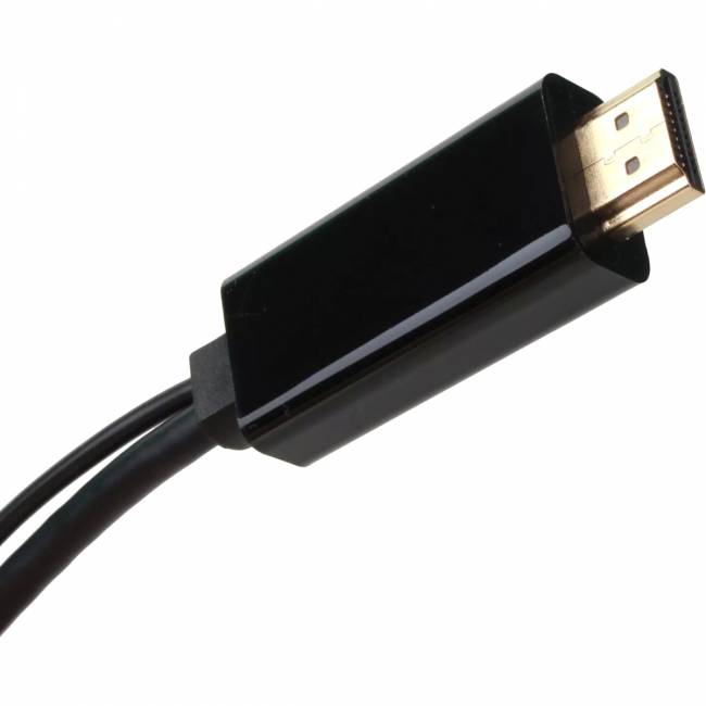 Кабель-переходник HDMI(M) +USB---> DP(F) 0.15m  4K*60Hz VCOM<CG599E> Кабель-переходник VCOM USB Type-A M+HDMI M/DisplayPort F (CG599E-0.15M) — для бизнеса и офиса