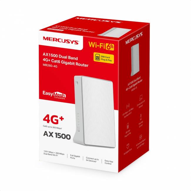 Маршрутизатор Mercusys MB260-4G — для бизнеса и офиса Маршрутизатор Mercusys MB260-4G — для бизнеса и офиса