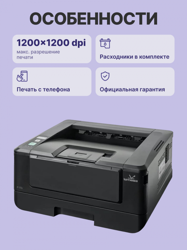 Принтер Катюша Р133 (1 GB) Katusha IT P133 — для бизнеса и офиса