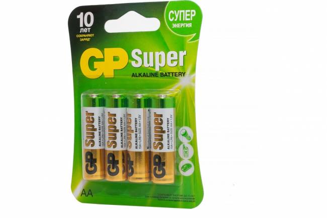 Алкалиновые батарейки GP Super Alkaline 15А АA - 2 шт. на блистере GP Super Alkaline 15А АA (4891199000027) — для бизнеса и офиса Алкалиновые батарейки GP Super Alkaline 15А АA - 2 шт. на блистере GP Super Alkaline 15А АA (4891199000027) — для бизнеса и офиса