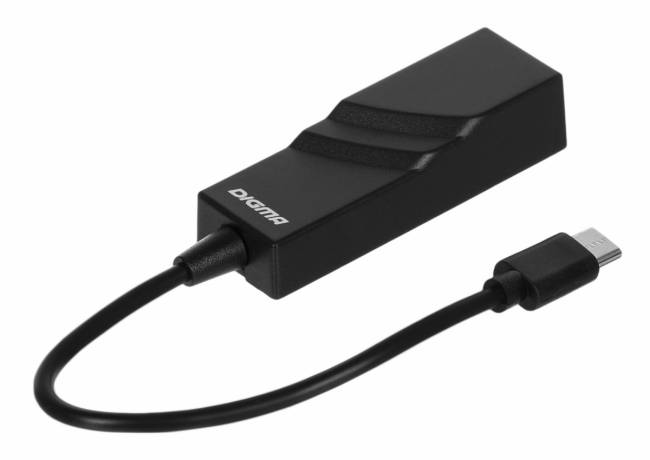 Сетевой адаптер Fast Ethernet Digma D-USBC-LAN100 — для бизнеса и офиса Сетевой адаптер Fast Ethernet Digma D-USBC-LAN100 — для бизнеса и офиса