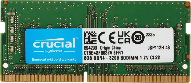 Память оперативная Crucial CT8G4SFS832A — для бизнеса и офиса Память оперативная Crucial CT8G4SFS832A — для бизнеса и офиса