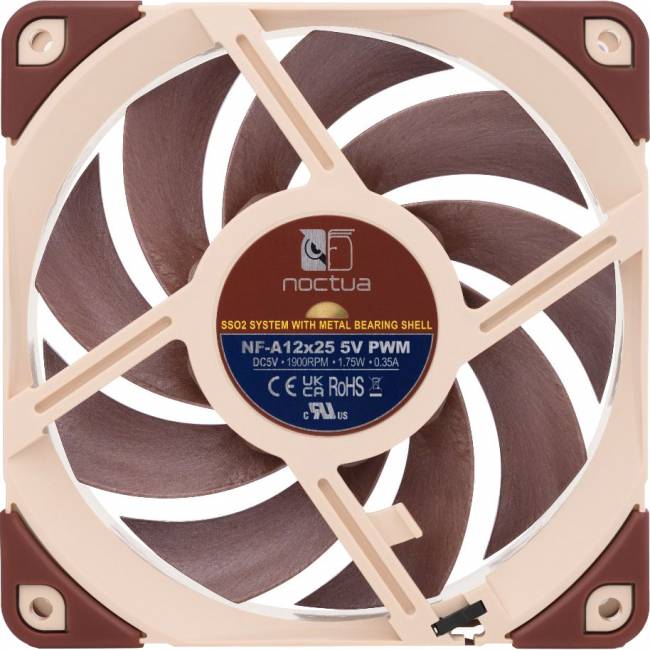 Кулер для корпуса Noctua NF-A12x25 5V PWM — для бизнеса и офиса Кулер для корпуса Noctua NF-A12x25 5V PWM — для бизнеса и офиса