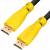 GCR Кабель 1.0m HDMI версия 1.4, черный, желтые коннекторы, OD7.3mm, 30/30 AWG, позолоченные контакты, Ethernet 10.2 Гбит/с, 3D, 4K GCR-HM340-1.0m, экран Greenconnect GCR-HM340-1.0m — для бизнеса и офиса