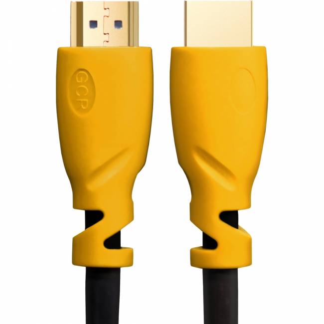GCR Кабель 1.0m HDMI версия 1.4, черный, желтые коннекторы, OD7.3mm, 30/30 AWG, позолоченные контакты, Ethernet 10.2 Гбит/с, 3D, 4K GCR-HM340-1.0m, экран Greenconnect GCR-HM340-1.0m — для бизнеса и офиса