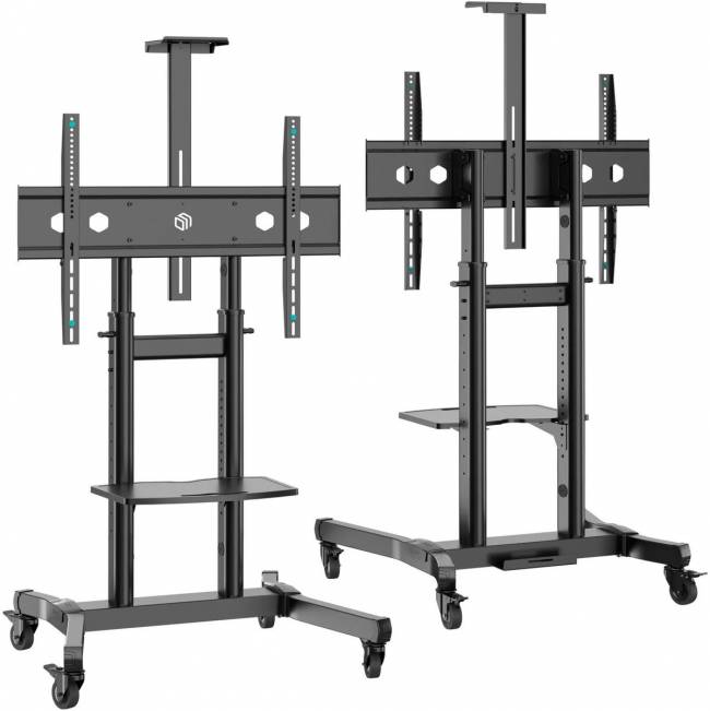 Мобильная стойка ONKRON на 1 ТВ ONKRON TS1891 BLACK — для бизнеса и офиса Мобильная стойка ONKRON на 1 ТВ ONKRON TS1891 BLACK — для бизнеса и офиса
