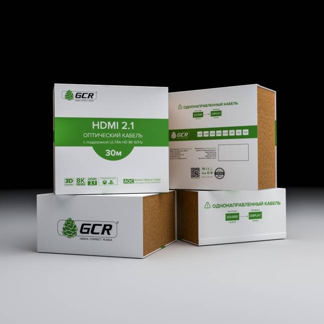 GCR Кабель 30m оптический HDMI 2.1 8K 60Hz, для подключения SmartTV, AppleTV, XBOX Series X, PS5, GCR-52440 Greenconnect HDMI (m) - HDMI (m) 30м — для бизнеса и офиса GCR Кабель 30m оптический HDMI 2.1 8K 60Hz, для подключения SmartTV, AppleTV, XBOX Series X, PS5, GCR-52440 Greenconnect HDMI (m) - HDMI (m) 30м — для бизнеса и офиса