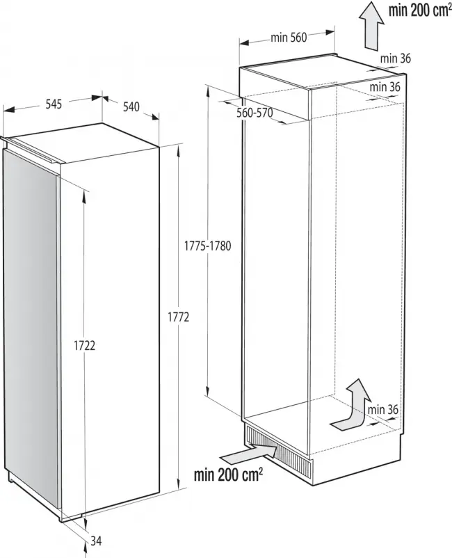 Встраиваемый морозильный шкаф Gorenje GORENJE FNI4181E1 — для бизнеса и офиса