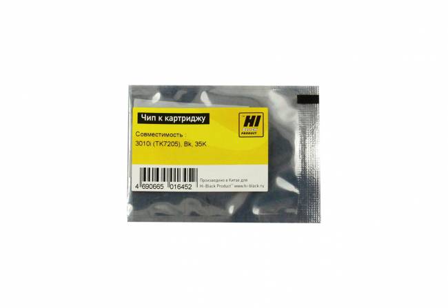 Чип Hi-Black к картриджу Kyocera TASKalfa 3010i (TK-7205), Bk, 35K — для бизнеса и офиса Чип Hi-Black к картриджу Kyocera TASKalfa 3010i (TK-7205), Bk, 35K — для бизнеса и офиса