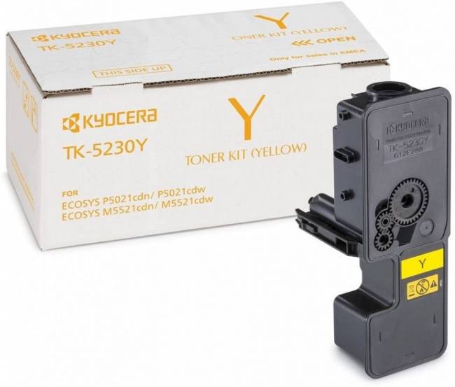 Тонер-картридж TK-5230Y Kyocera P5021/M5521 2,2К, (O), желтый — для бизнеса и офиса Тонер-картридж TK-5230Y Kyocera P5021/M5521 2,2К, (O), желтый — для бизнеса и офиса