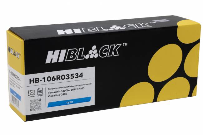 Тонер-картридж Hi-Black (HB-106R03534) для Xerox VersaLink C400/C405, C, 8K — для бизнеса и офиса Тонер-картридж Hi-Black (HB-106R03534) для Xerox VersaLink C400/C405, C, 8K — для бизнеса и офиса