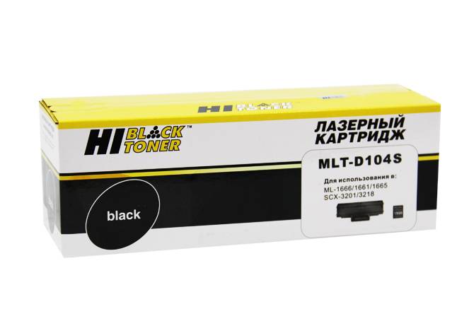 Картридж Hi-Black (HB-MLT-D104S) для Samsung ML-1660/1665/1860/SCX-3200/3205/3207, 1,5K — для бизнеса и офиса Картридж Hi-Black (HB-MLT-D104S) для Samsung ML-1660/1665/1860/SCX-3200/3205/3207, 1,5K — для бизнеса и офиса