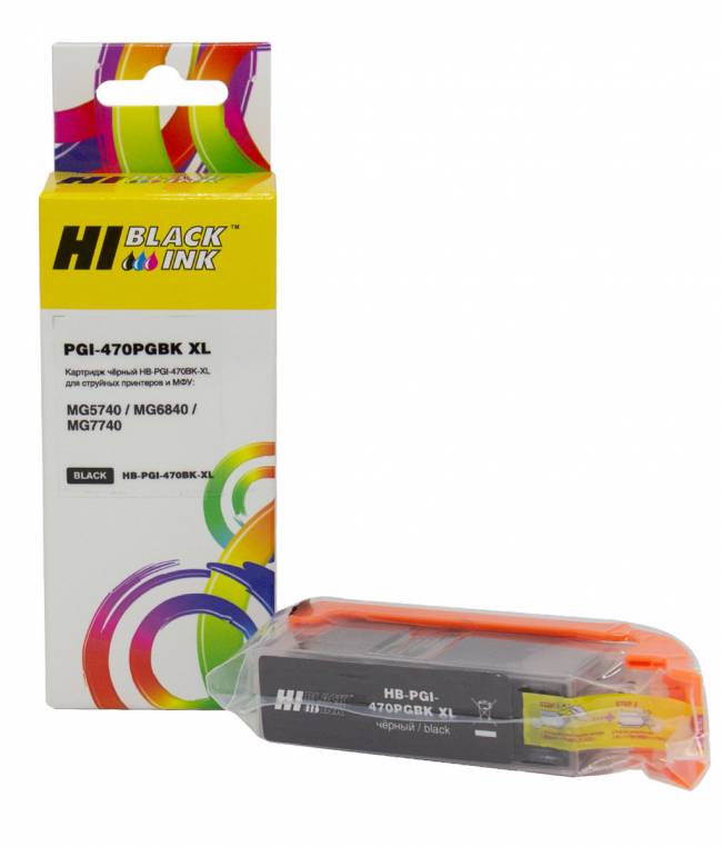 Картридж Hi-Black (PGI-470XLPG) для Canon MG5740/MG6840/MG7740, Bk — для бизнеса и офиса Картридж Hi-Black (PGI-470XLPG) для Canon MG5740/MG6840/MG7740, Bk — для бизнеса и офиса