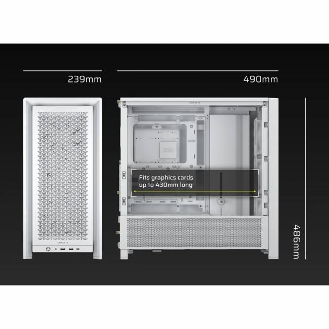 Корпус без блока питания Corsair CC-9011313-WW — для бизнеса и офиса Корпус без блока питания Corsair CC-9011313-WW — для бизнеса и офиса