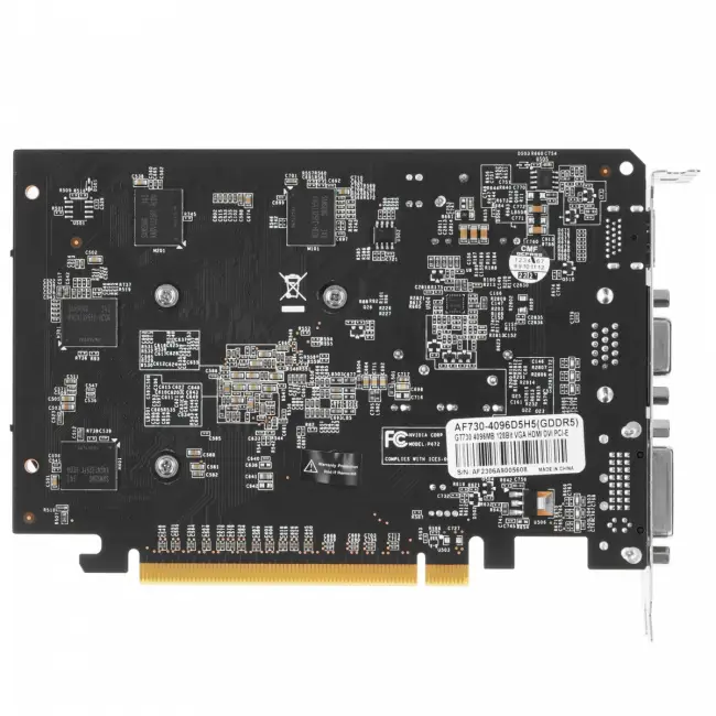 Видеокарта AFOX CORPORATION AF730-4096D5H5 — для бизнеса и офиса Видеокарта AFOX CORPORATION AF730-4096D5H5 — для бизнеса и офиса