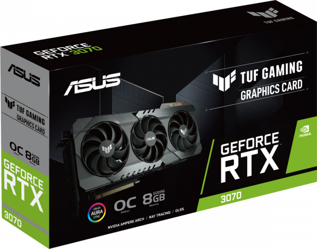 Видеокарта ASUS TUF-RTX3070-O8G-V2-GAMING — для бизнеса и офиса Видеокарта ASUS TUF-RTX3070-O8G-V2-GAMING — для бизнеса и офиса