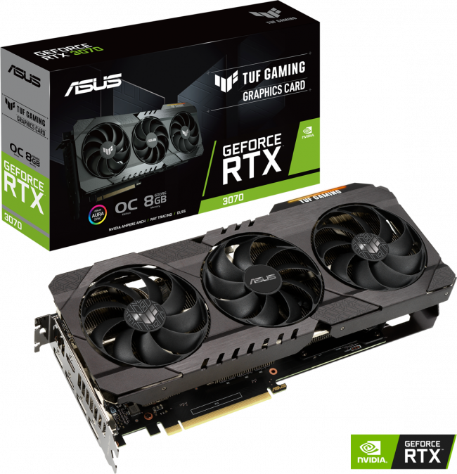 Видеокарта ASUS TUF-RTX3070-O8G-V2-GAMING — для бизнеса и офиса Видеокарта ASUS TUF-RTX3070-O8G-V2-GAMING — для бизнеса и офиса