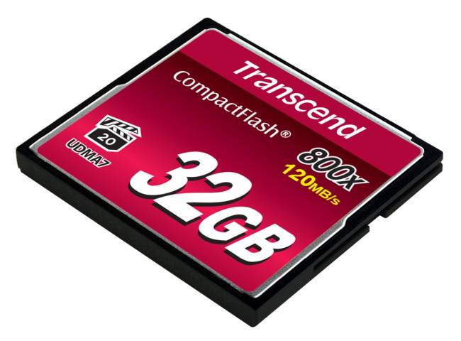 Карта памяти Transcend CompactFlash 800 32GB — для бизнеса и офиса Карта памяти Transcend CompactFlash 800 32GB — для бизнеса и офиса