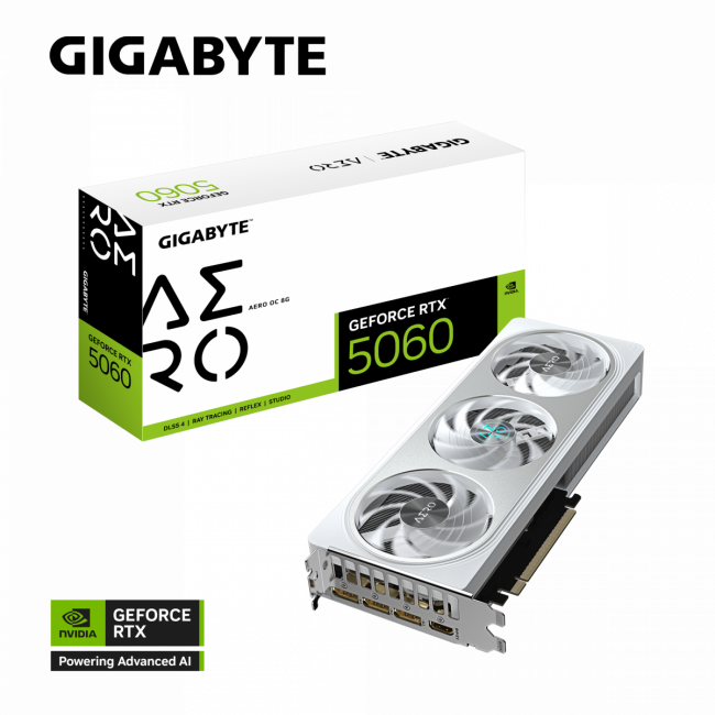 Видеокарта GIGABYTE GV-N5060AERO OC-8GD — для бизнеса и офиса
