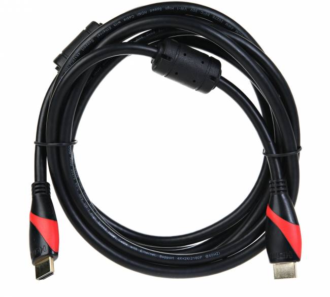 Кабель HDMI 19M/M ver. 2.0, 2 фильтра, 3m VCOM <CG525D-R-3.0> VCOM HDMI (m) - HDMI (m) 3м — для бизнеса и офиса
