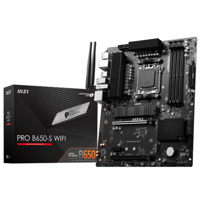 Материнская плата MSI PRO B650-S WIFI — для бизнеса и офиса Материнская плата MSI PRO B650-S WIFI — для бизнеса и офиса