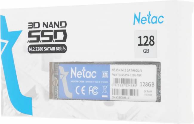 Накопитель SSD Netac NT01N535N-128G-N8X — для бизнеса и офиса