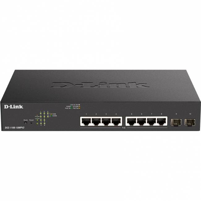 Коммутатор D-Link DGS-1100-10MPV2/A3A — для бизнеса и офиса Коммутатор D-Link DGS-1100-10MPV2/A3A — для бизнеса и офиса
