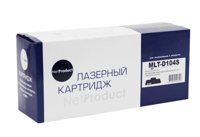Картридж NetProduct (N-MLT-D104S) для Samsung ML-1660/1665/1860/SCX-3200/3205/3207, 1,5K — для бизнеса и офиса Картридж NetProduct (N-MLT-D104S) для Samsung ML-1660/1665/1860/SCX-3200/3205/3207, 1,5K — для бизнеса и офиса