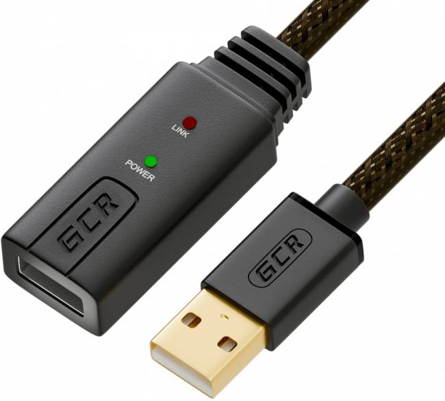 GCR Удлинитель активный 7.0m USB 2.0, AM/AF, GOLD, черно-прозрачный, с усилителем сигнала, 28/24 AWG, разъём для доп.питания, 44-050575 Greenconnect USB 2.0 Type-AM - USB 2.0 Type-AF 7м — для бизнеса и офиса GCR Удлинитель активный 7.0m USB 2.0, AM/AF, GOLD, черно-прозрачный, с усилителем сигнала, 28/24 AWG, разъём для доп.питания, 44-050575 Greenconnect USB 2.0 Type-AM - USB 2.0 Type-AF 7м — для бизнеса и офиса