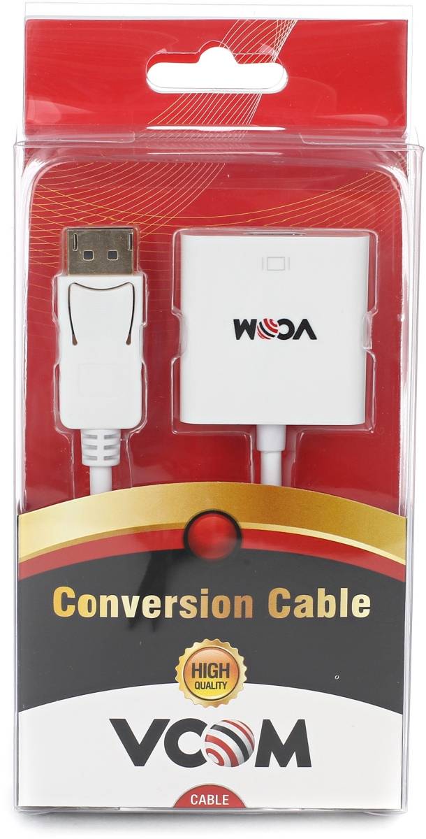 Кабель-переходник DisplayPort(M) ---> HDMI(F) 0.1m VCOM <CG553> Telecom DisplayPort(M)  —  HDMI(F) 0.1м — для бизнеса и офиса