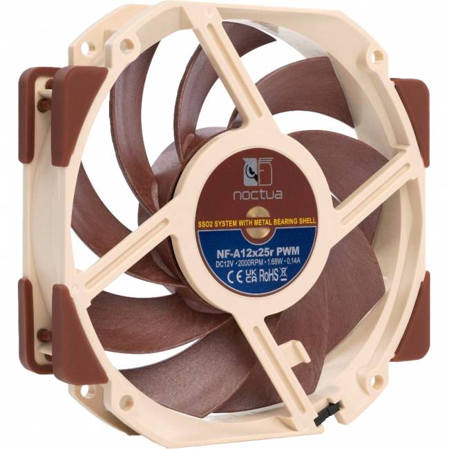 Кулер для корпуса Noctua NF-A12x25r PWM — для бизнеса и офиса Кулер для корпуса Noctua NF-A12x25r PWM — для бизнеса и офиса