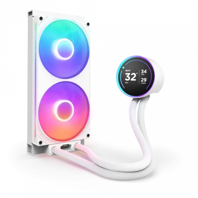 Система жидкостного охлаждения для ПК NZXT Kraken Elite 280 RGB RL-KR28E-W2 — для бизнеса и офиса Система жидкостного охлаждения для ПК NZXT Kraken Elite 280 RGB RL-KR28E-W2 — для бизнеса и офиса