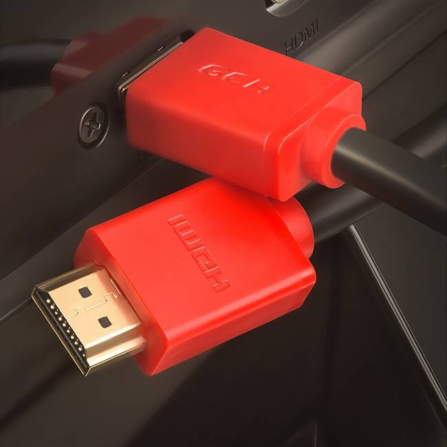 GCR Кабель 1.0m HDMI версия 1.4, черный, красные коннекторы, OD7.3mm, 30/30 AWG, позолоченные контакты, Ethernet 10.2 Гбит/с, 3D, 4K GCR-HM450-1.0m, экран Greenconnect GCR-HM450-1.0m — для бизнеса и офиса