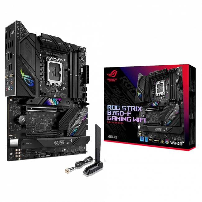 Материнская плата ASUS ROG STRIX B760-F GAMING WIFI 90MB1CT0-M1EAY0 — для бизнеса и офиса Материнская плата ASUS ROG STRIX B760-F GAMING WIFI 90MB1CT0-M1EAY0 — для бизнеса и офиса