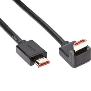 Кабель HDMI---HDMI ver 2.0 угловой коннектор 90град  3м,Telecom <TCG225-3M> Telecom TCG225-3M