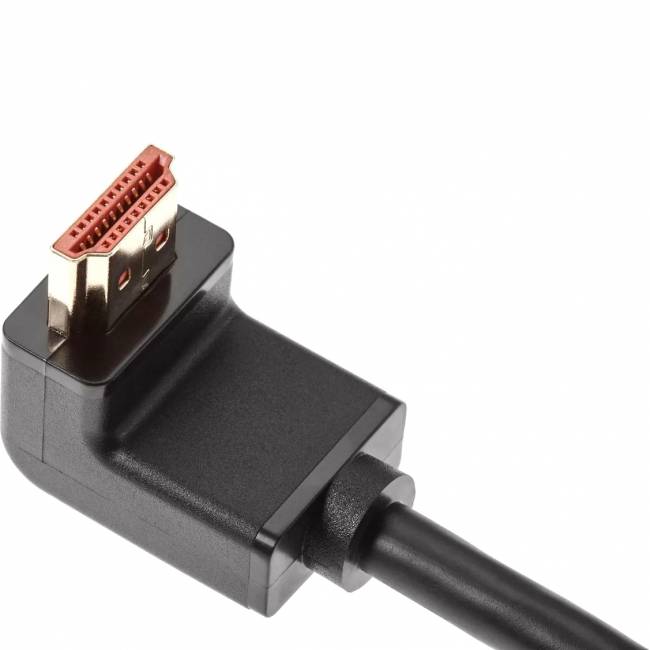 Кабель HDMI---HDMI ver 2.0 угловой коннектор 90град  3м,Telecom <TCG225-3M> Telecom TCG225-3M — для бизнеса и офиса