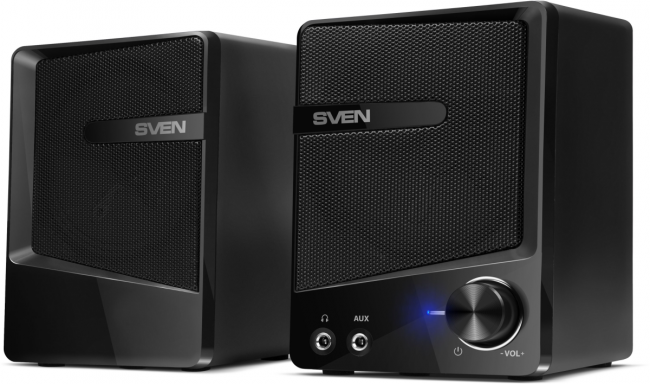 SVEN 248, чёрный, USB, акустическая система 2.0, мощность 2x3 Вт(RMS) SVEN 248 — для бизнеса и офиса