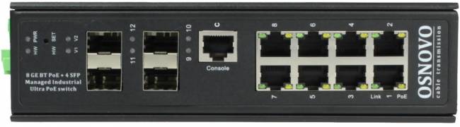 Коммутатор OSNOVO SW-80804/ILS(port 90W 720W) — для бизнеса и офиса