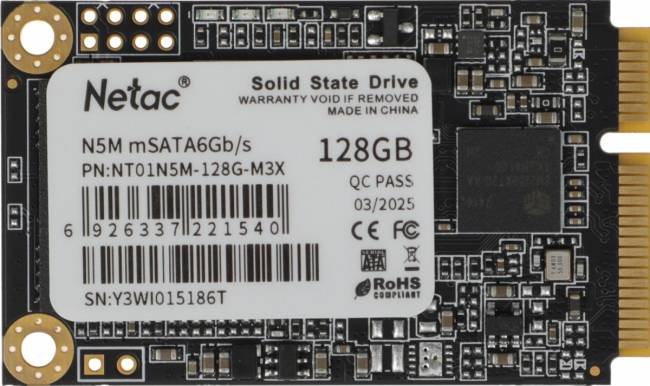 Накопитель SSD Netac NT01N5M-128G-M3X — для бизнеса и офиса Накопитель SSD Netac NT01N5M-128G-M3X — для бизнеса и офиса